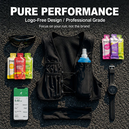 Lightweight Running Hydration Vest with 9 Pockets & Adjustable Fit