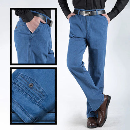 Men’s High Waist Straight Fit Jeans（50% OFF）