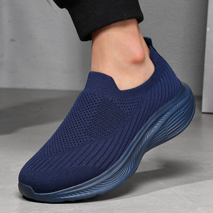 Men's Orthopedic Mesh Walking Shoes—Slip-On Design, Cushioned Comfort, Wide Toe Box, Arch Support, Breathable, Non-Slip, Suitable For Various Occasions