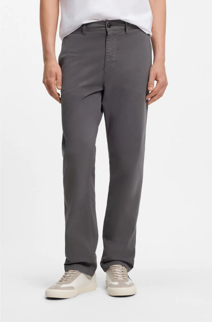 REGULAR-FIT TROUSERS IN STRETCH-COTTON SATIN