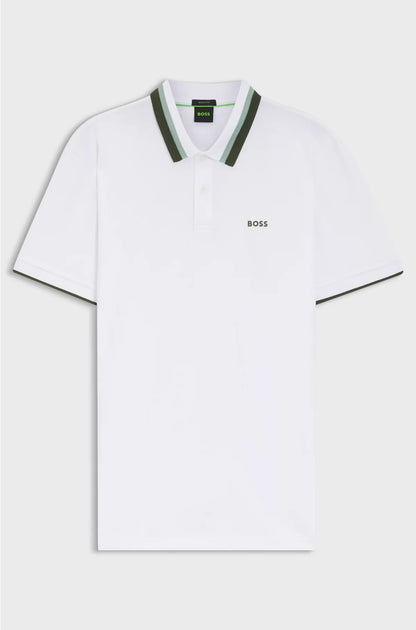PADDY ACTIVE POLO SHIRT WITH CONTRAST STRIPES