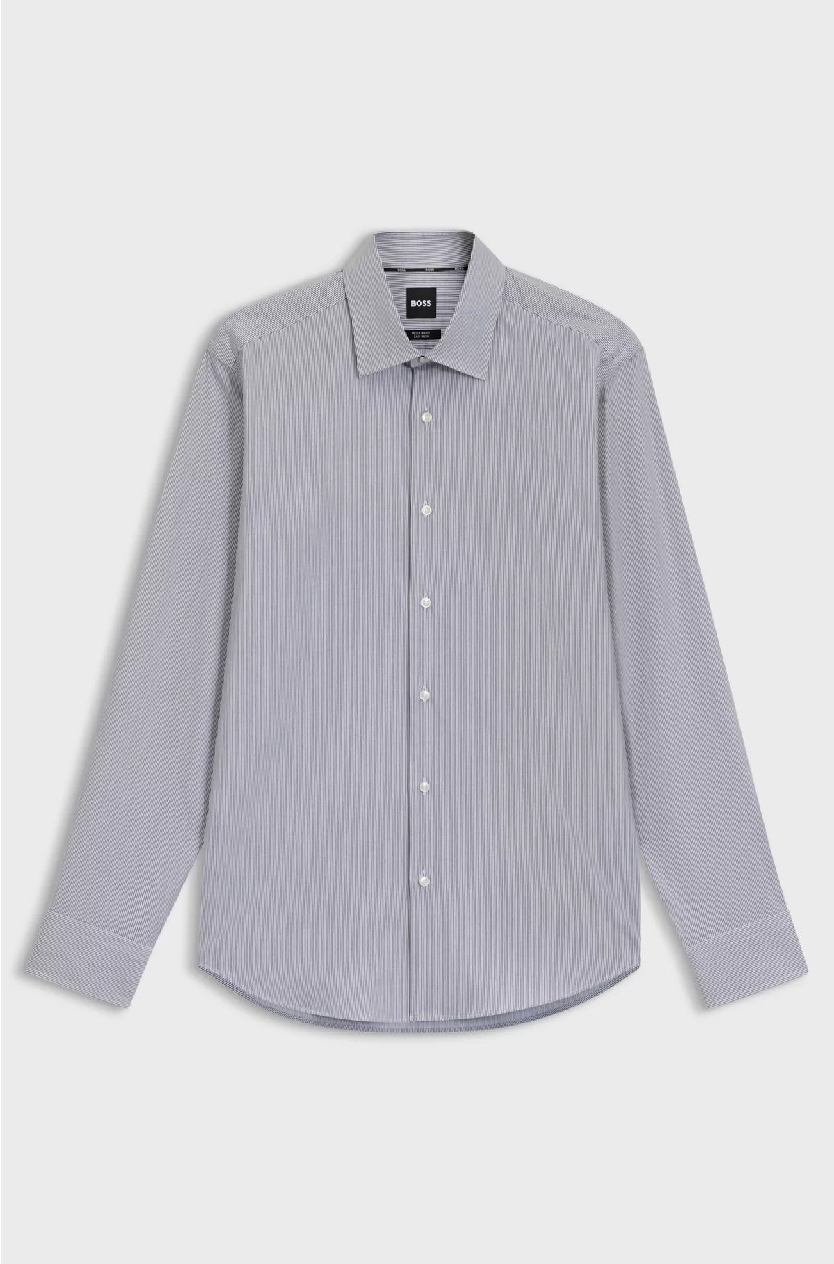 REGULAR-FIT SHIRT IN EASY-IRON STRETCH-COTTON TWILL