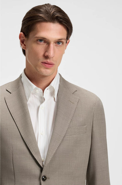 SLIM-FIT BLAZER IN VIRGIN WOOL AND SILK