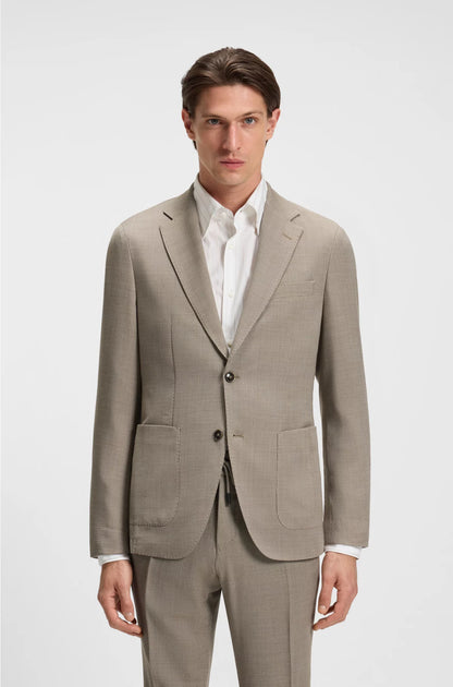 SLIM-FIT BLAZER IN VIRGIN WOOL AND SILK