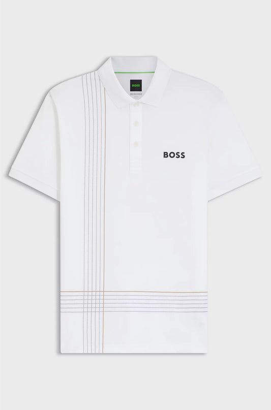 ACTIVE QUICK-DRY POLO SHIRT WITH CHECK ARTWORK