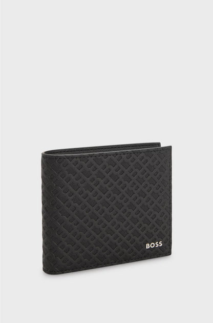 MONOGRAM-STRUCTURE WALLET WITH LOGO TRIM