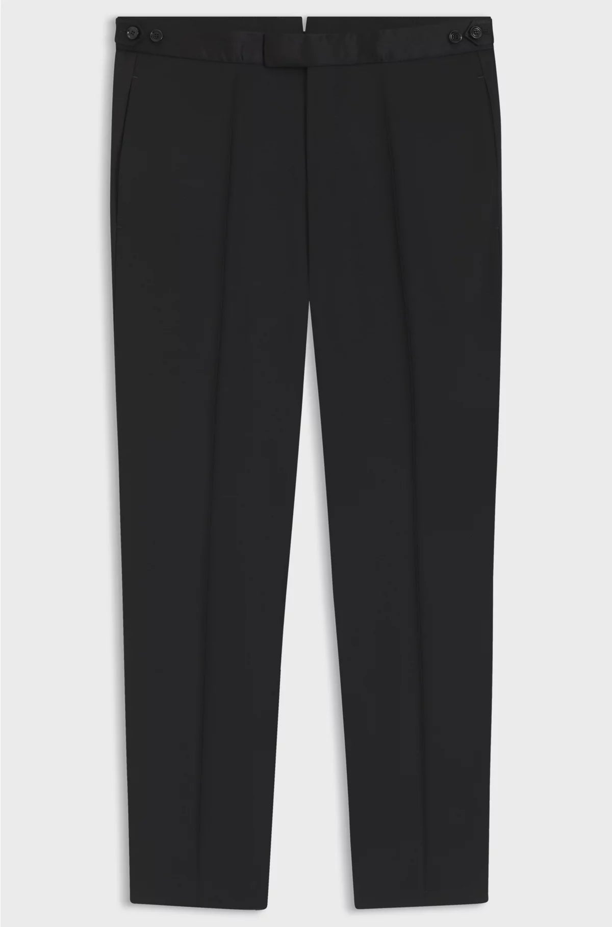 WOOL-BLEND TROUSERS WITH SILK TRIMS