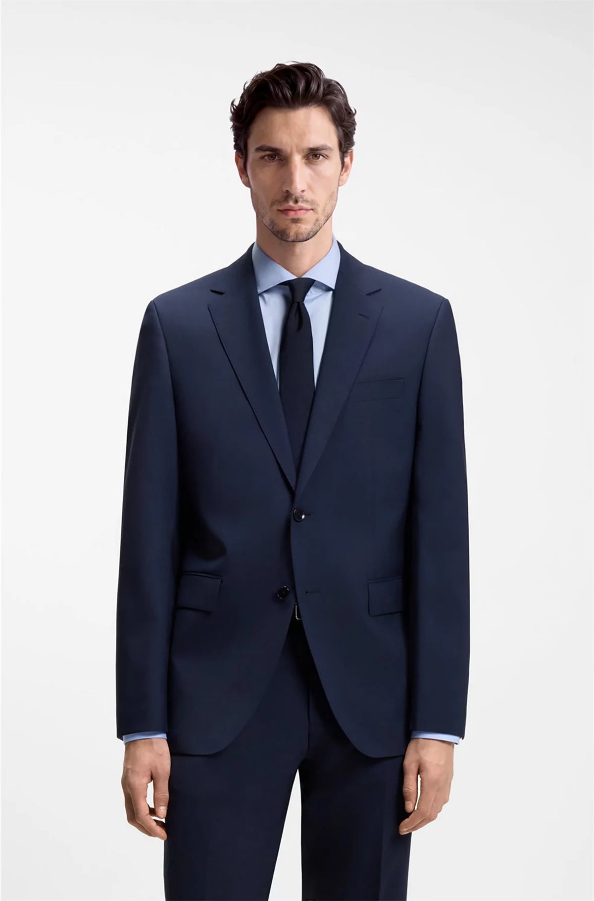 REGULAR-FIT SUIT IN STRETCH VIRGIN WOOL
