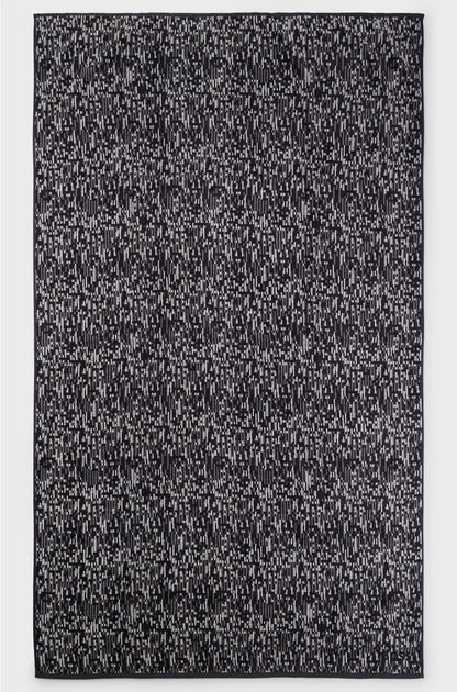 BLUE COTTON-JACQUARD BATH SHEET WITH SATEEN BORDER