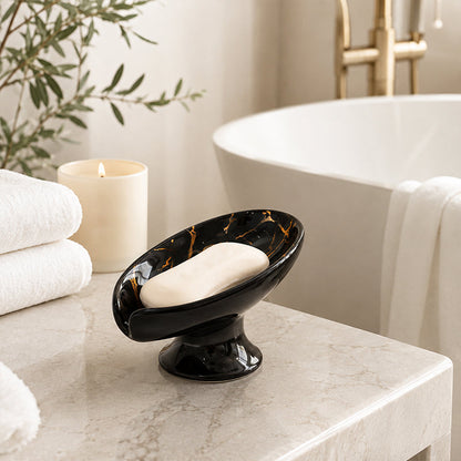 Verdelle™ Ceramic Self-Draining Leaf Soap Dish